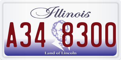 IL license plate A348300