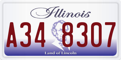IL license plate A348307