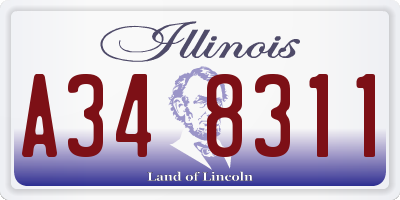 IL license plate A348311