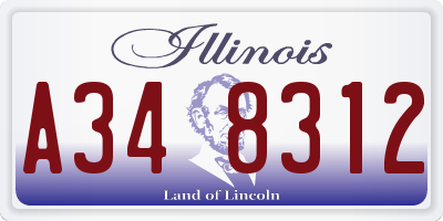 IL license plate A348312