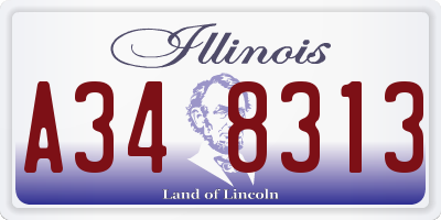 IL license plate A348313