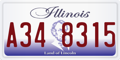 IL license plate A348315