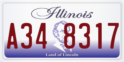 IL license plate A348317