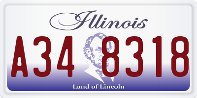 IL license plate A348318