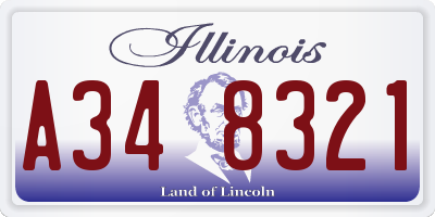 IL license plate A348321