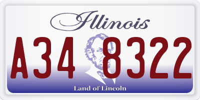 IL license plate A348322