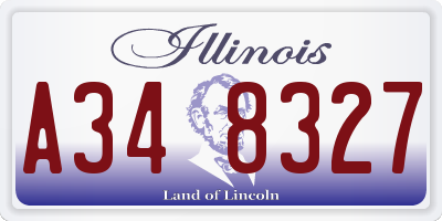 IL license plate A348327