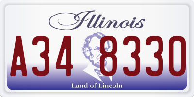 IL license plate A348330