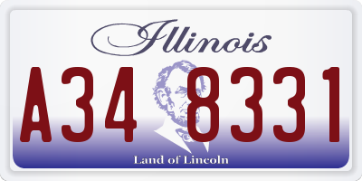 IL license plate A348331