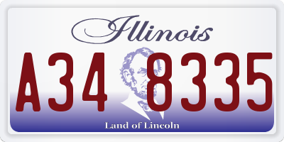 IL license plate A348335