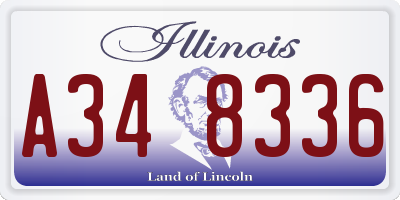 IL license plate A348336