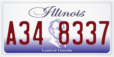 IL license plate A348337