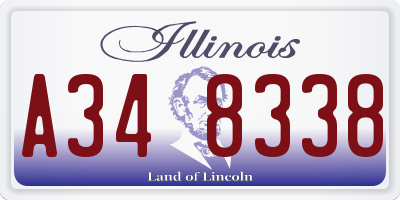 IL license plate A348338