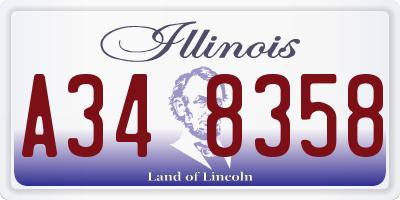 IL license plate A348358
