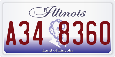 IL license plate A348360