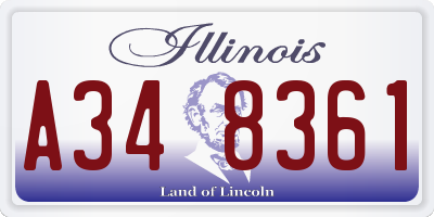 IL license plate A348361