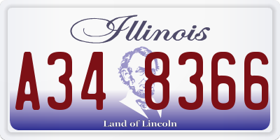 IL license plate A348366