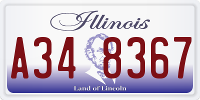 IL license plate A348367