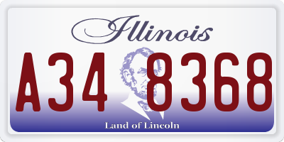 IL license plate A348368