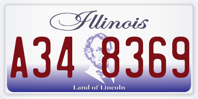 IL license plate A348369