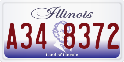 IL license plate A348372