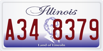 IL license plate A348379