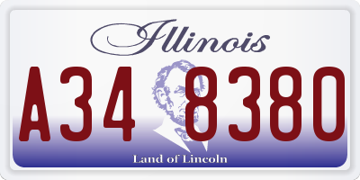 IL license plate A348380