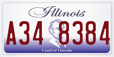 IL license plate A348384