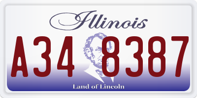 IL license plate A348387
