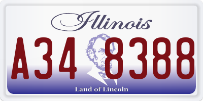 IL license plate A348388