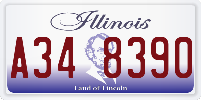 IL license plate A348390
