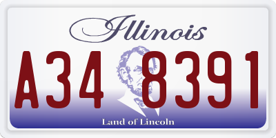 IL license plate A348391