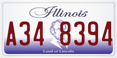IL license plate A348394