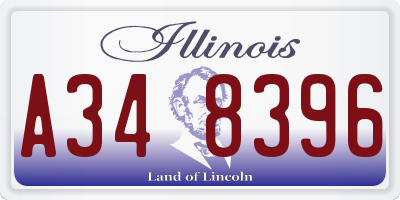 IL license plate A348396