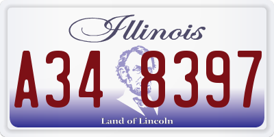IL license plate A348397