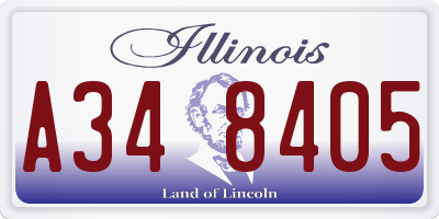 IL license plate A348405