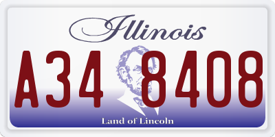 IL license plate A348408