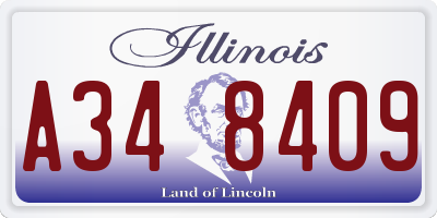 IL license plate A348409