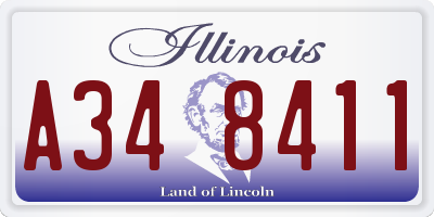 IL license plate A348411