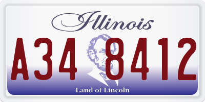 IL license plate A348412
