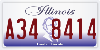 IL license plate A348414