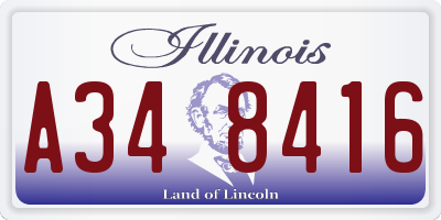 IL license plate A348416
