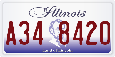 IL license plate A348420