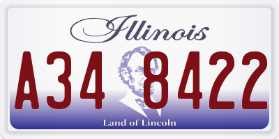 IL license plate A348422