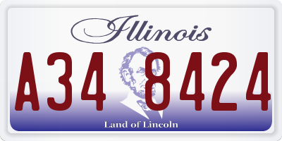 IL license plate A348424
