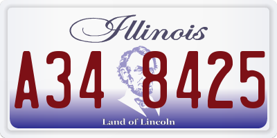 IL license plate A348425