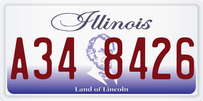 IL license plate A348426