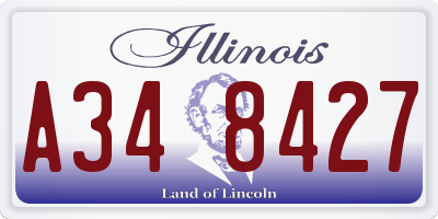 IL license plate A348427