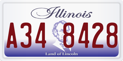 IL license plate A348428