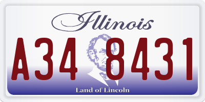 IL license plate A348431